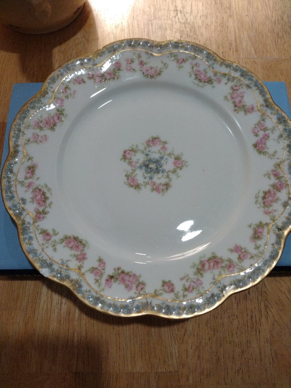 Vintage Haviland Limoges France Porcelain Floral Scalloped Dinner Plate